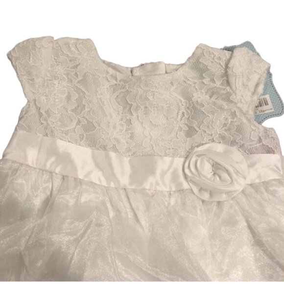 NEW Flower Girl 18m White Lace Dress - Picture 3 of 4